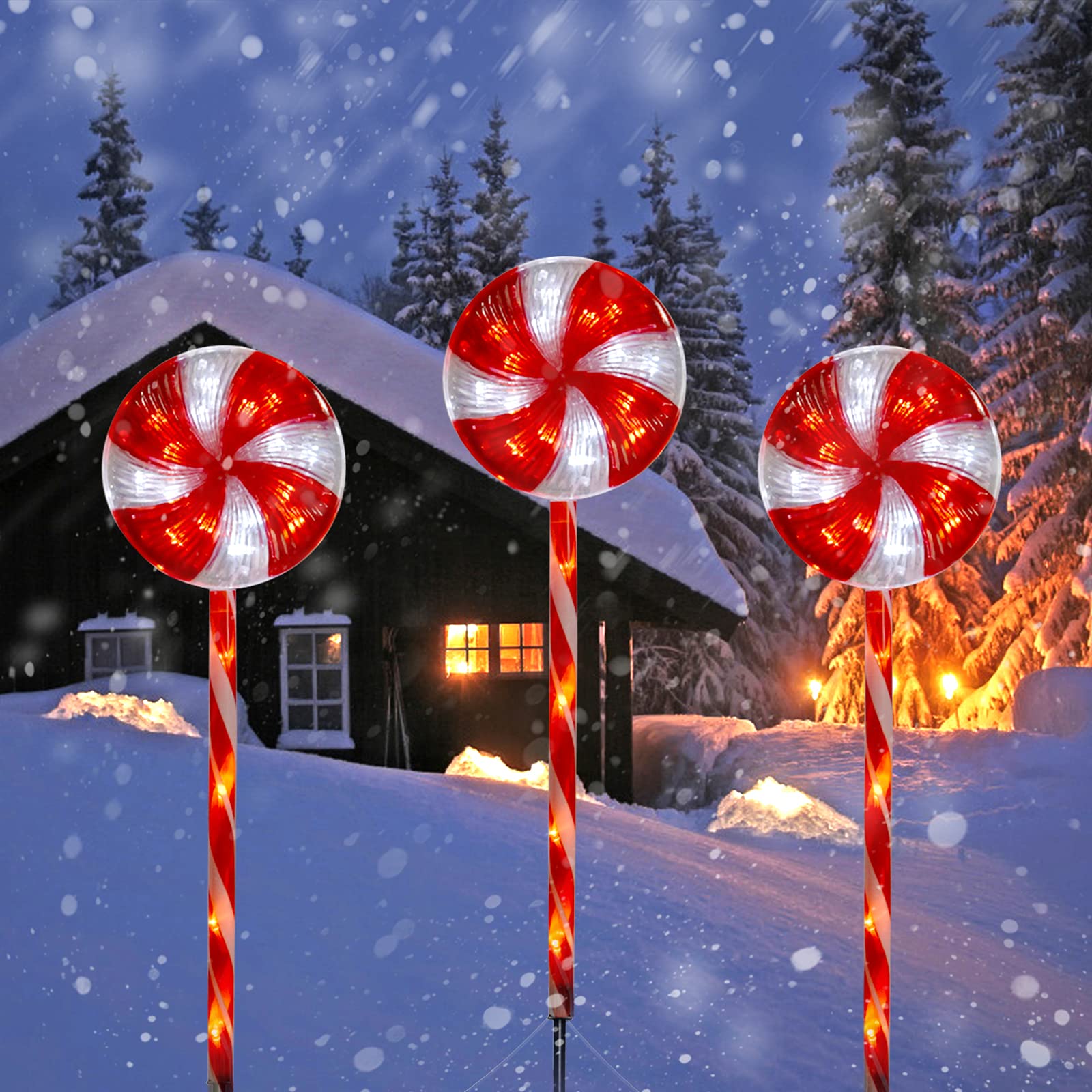 1 Pack / 15.8 Feet / 3 Lollipop Lights / 60 LED