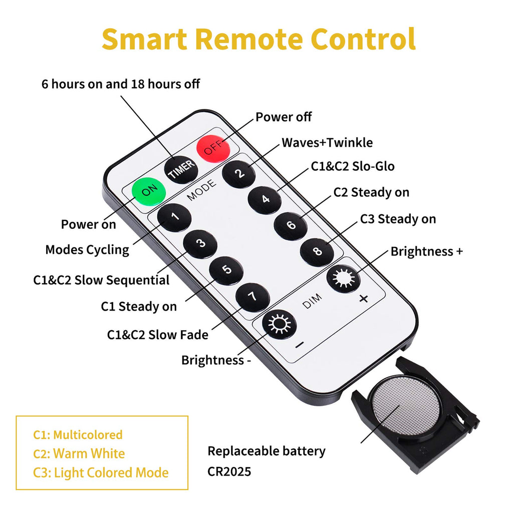 33 Feet / 100 LED / Warm White + Multicolor / USB