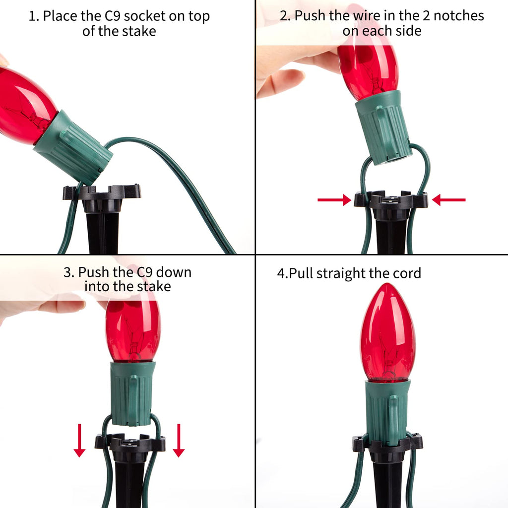 25.7 Feet / 20 ClearBulbs / Multicolor