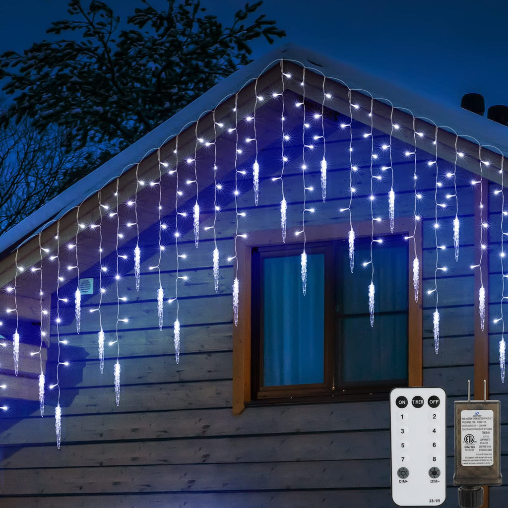 Icicle / 33 Feet / 60 Drops / 400 LED / Remote