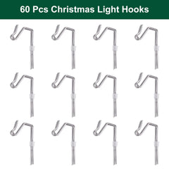 Christmas Light Clips Metal Gutter Hooks for Outdoor String Lights